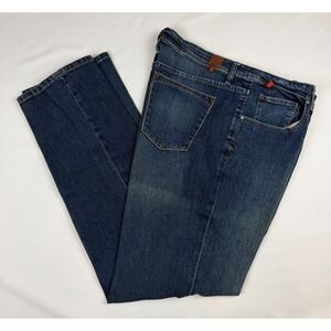 WORN Men's Big and Tall Straight Leg Dark Wash Denim Work Blue Jean 40x36